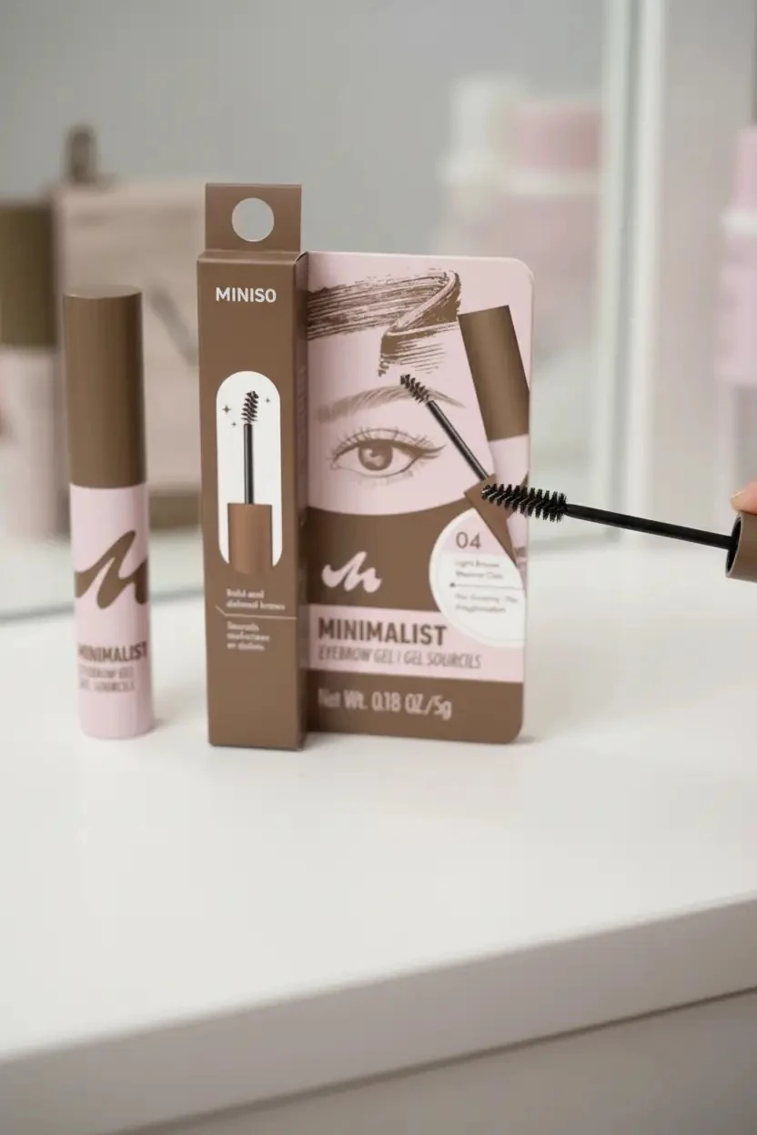Miniso Lisanslı Minimalist Serisi Kaş Maskarası No 04 Gri Kahve - Doğal Belirginleştirici ve Kalıcı Şekillendirici