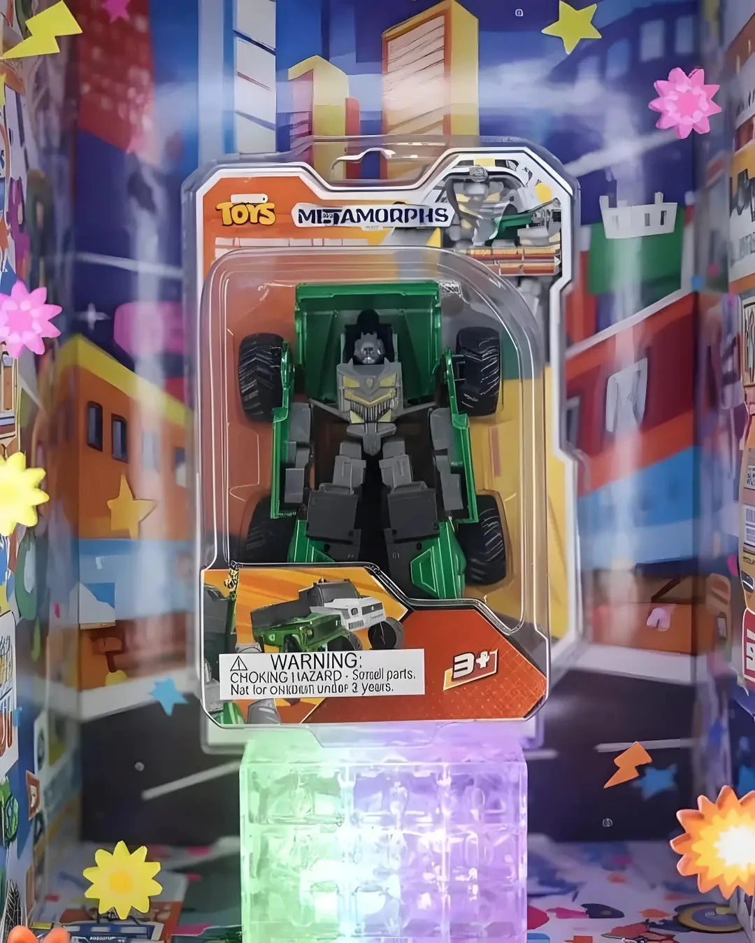 Metal Robota Dönüşen Off-Road Aracı (Beyaz/ Yeşil)