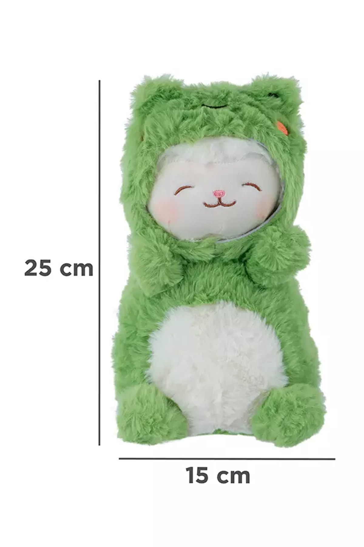 Kostümlü Kuzu Peluş Oyuncak (25cm) - Kurbağa