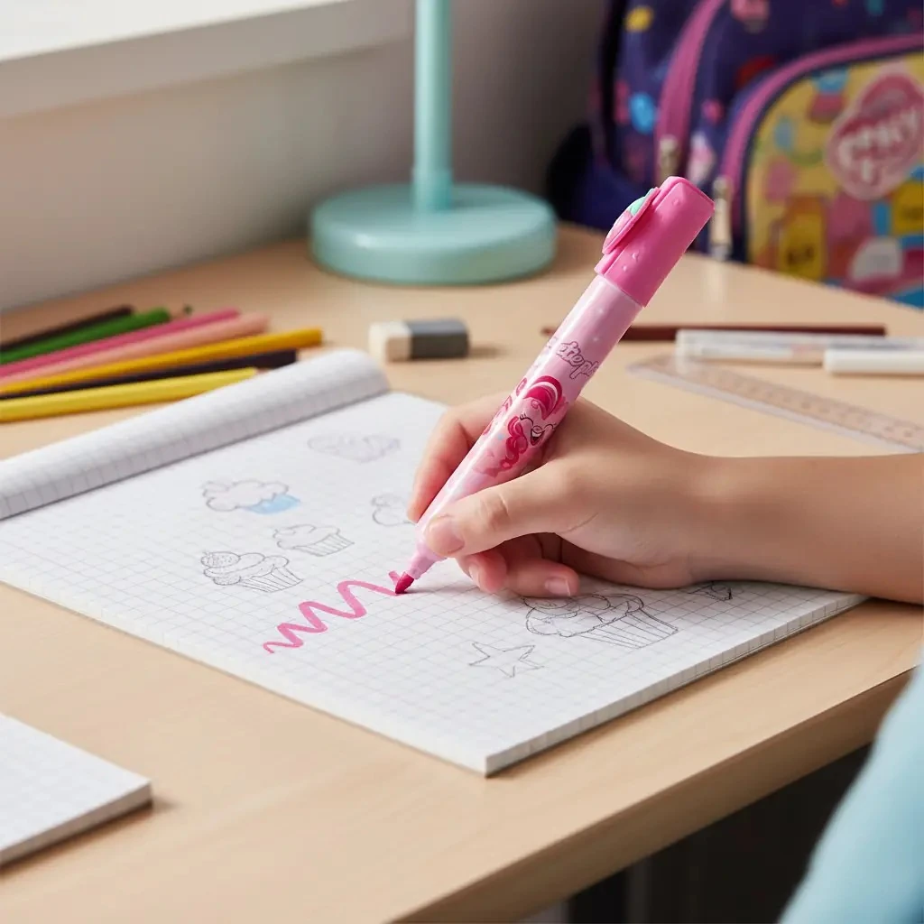 My Little Pony Lisanslı Pinkie Pie Büyük Marker – Çilek Figürlü Eğlence Serisi Kalem 19.6 Cm