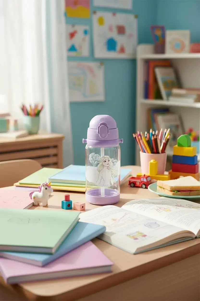 Disney Frozen Lisanslı Omuz Askılı Plastik Şişe (520ml) - Mor