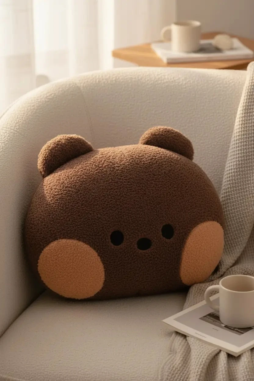 Minini Koleksiyonu 17 inç Baş Şeklinde Yastık (bnini)