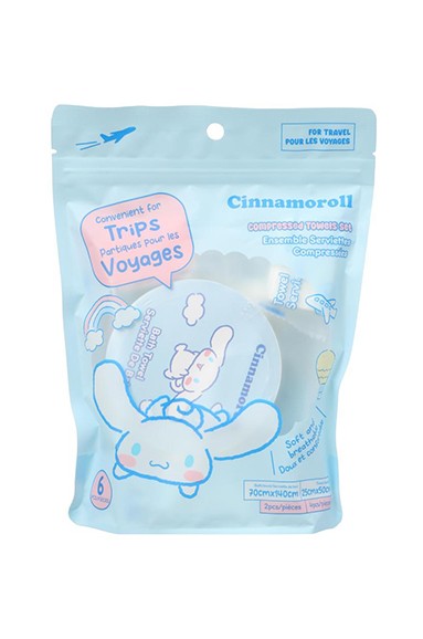 Sanrio Lisanslı Cinnamoroll Sıkıştırılmış Havlu Seti