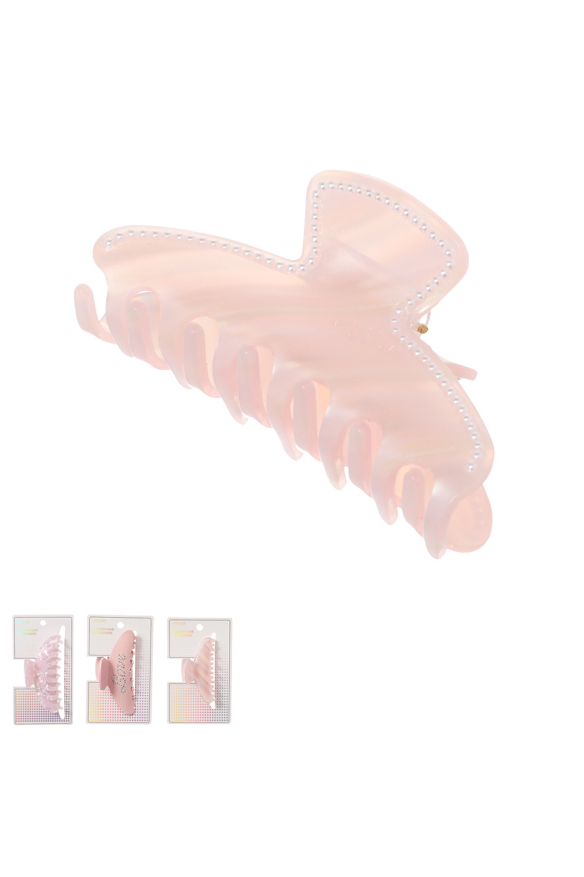 Pembe Işıltılı Kıskaç Toka