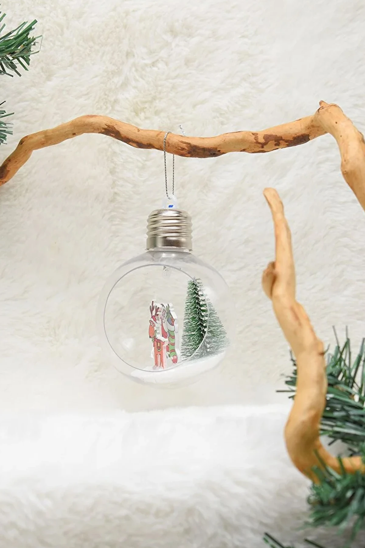 Waldern Santa Claus Işıklı Açık Ampul Süs