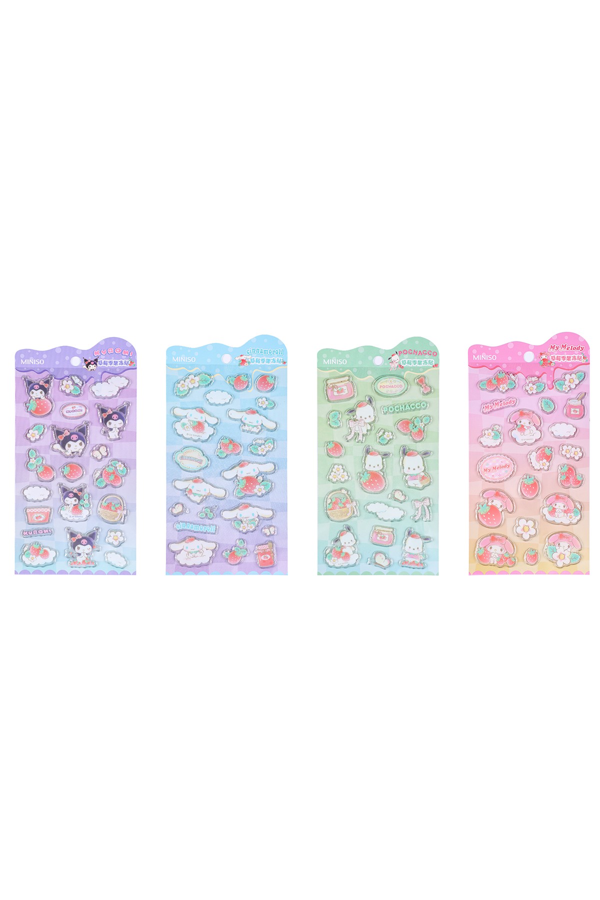 Sanrio Lisanslı Çilek Serisi Jel Sticker