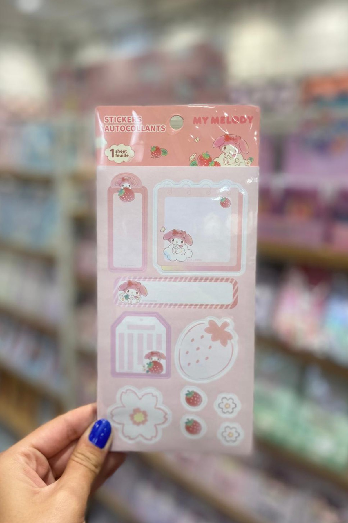 Sanrio Lisanslı Çilek Koleksiyonu Yapışkanlı Not Kağıdı