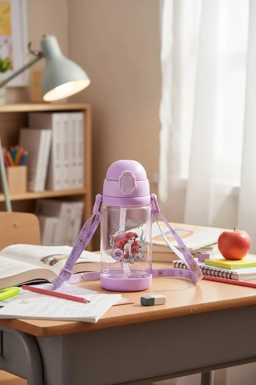 Disney Küçük Deniz Kızı Lisanslı Plastik Matara (520ml)