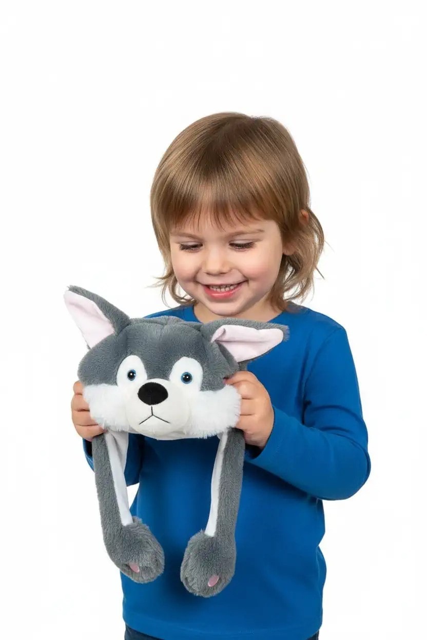 Tilki Kulakları Hareket Eden Peluş Şapka