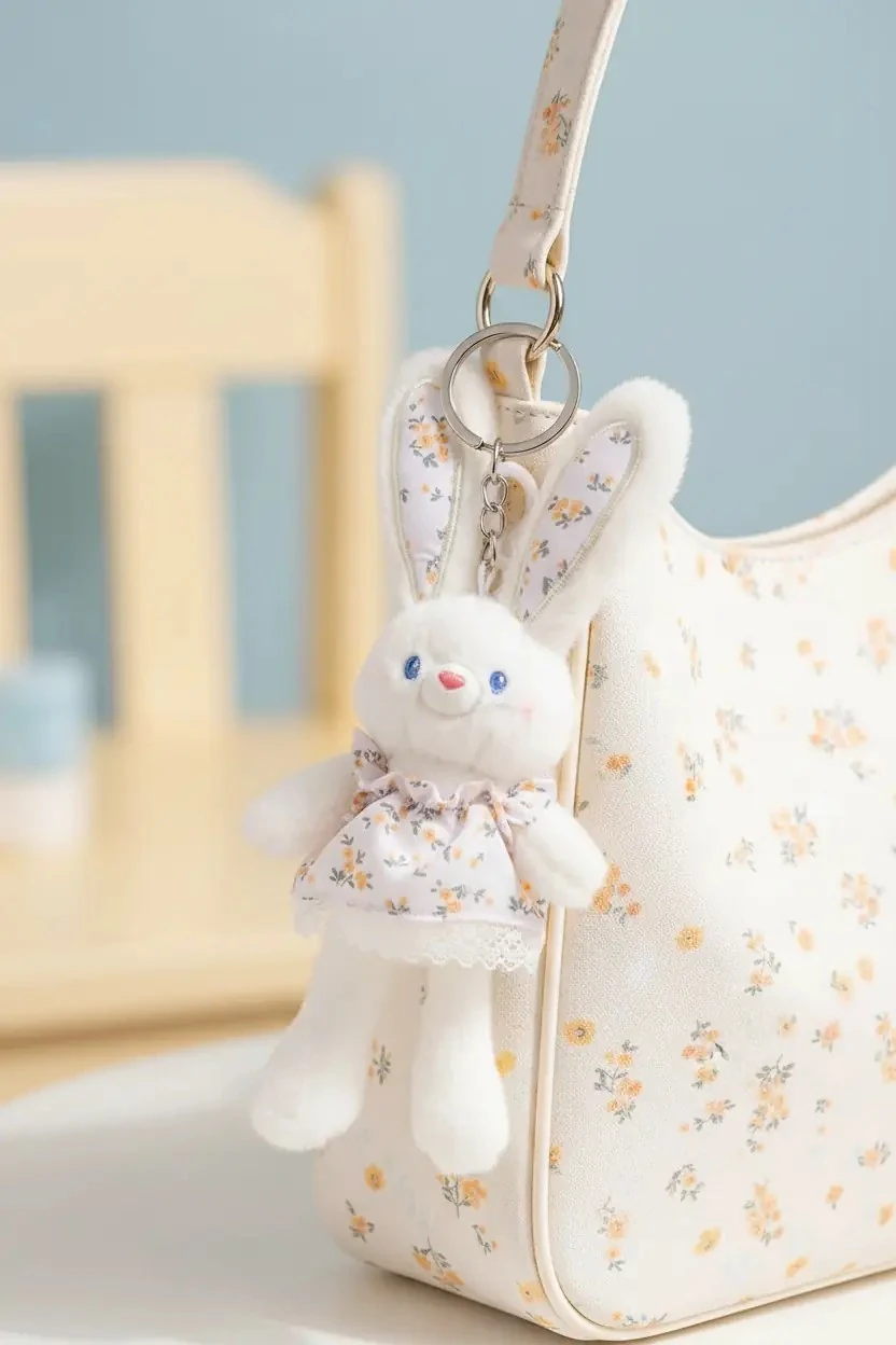 Miniso Lisanslı Tavşan Peluş Anahtarlık – Beyaz 30 Cm