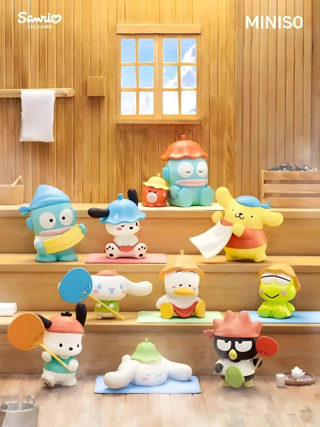 Sanrio Lisanslı Sauna Serisi Sürpriz Figürlü Kutu - Blind Box