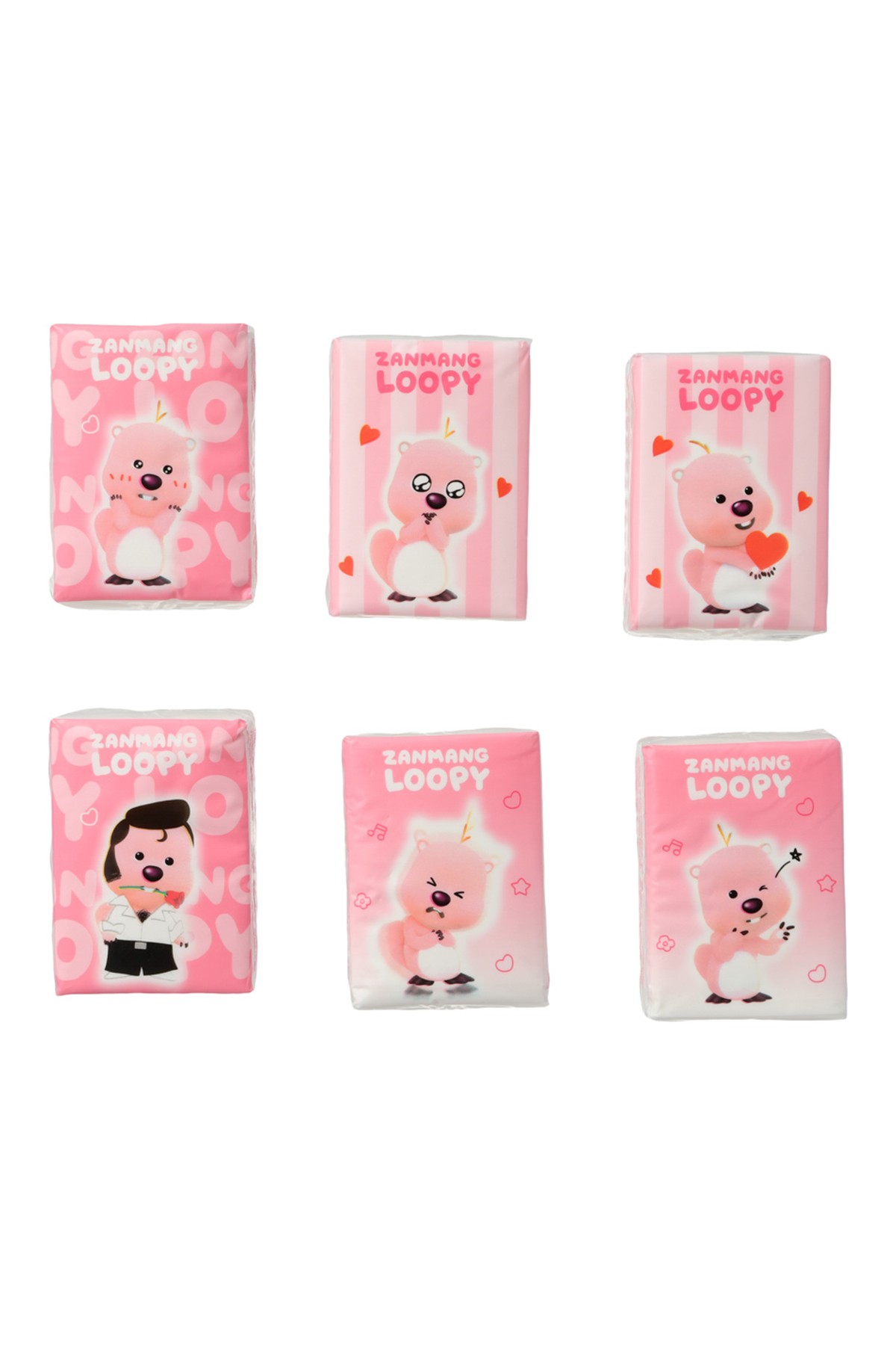 Zanmang Loopy Lisanslı Kokulu Kağıt Mendil (12 paket)