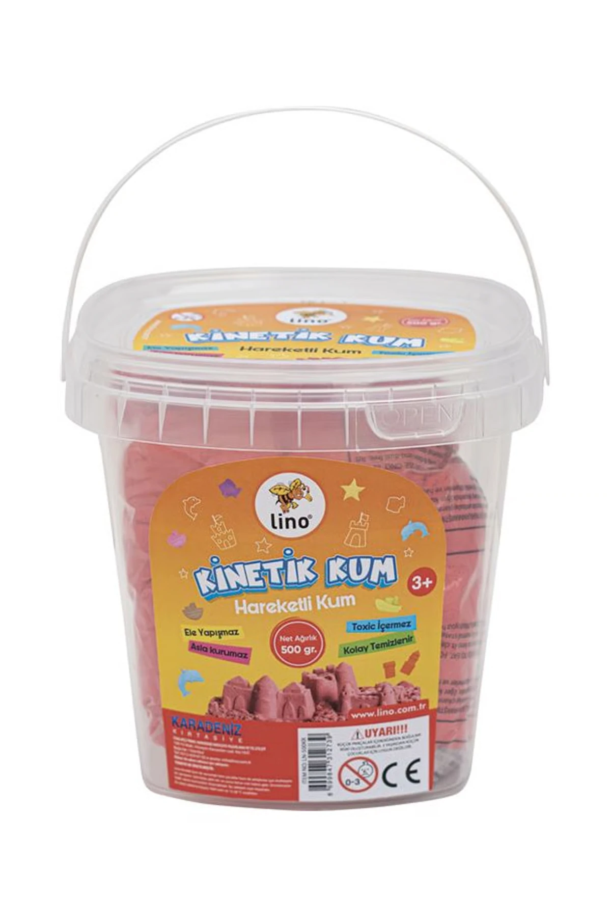 Lino Kinetik Kum 500 Gr - Kırmızı