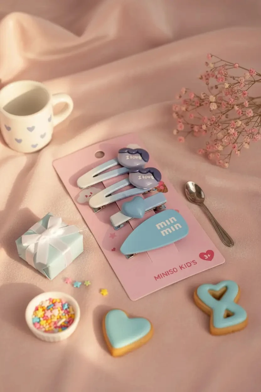 4'lü Renkli Şirin Saç Tokası Seti