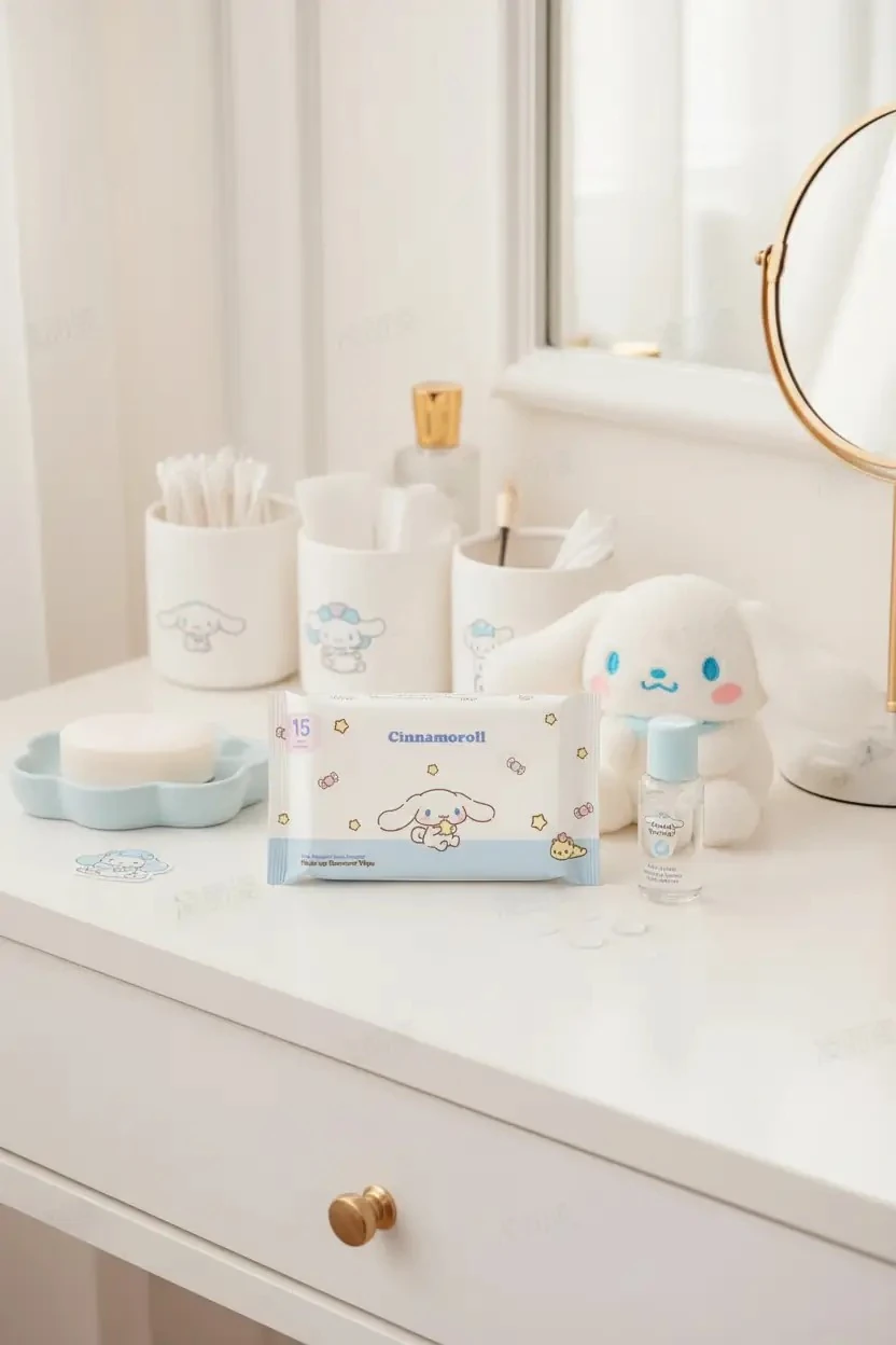 Sanrio Lisanslı Cinnamoroll Yüz Temizleme Mendilleri