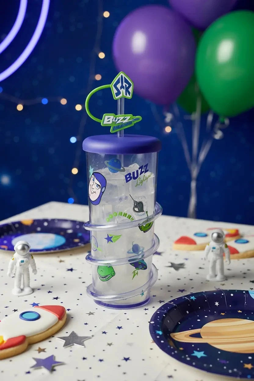 Disney Toy Story Lisanslı Döner Pipetli Şişe 590 mL - Buzz Lightyear