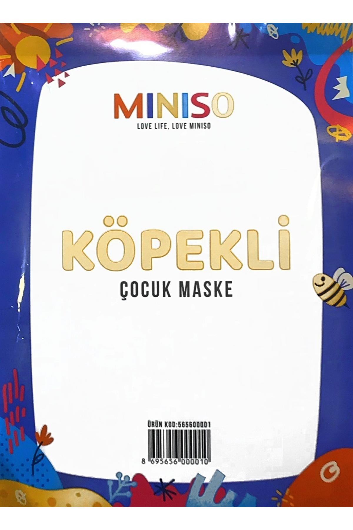 Köpek Desenli Çocuk Maskesi