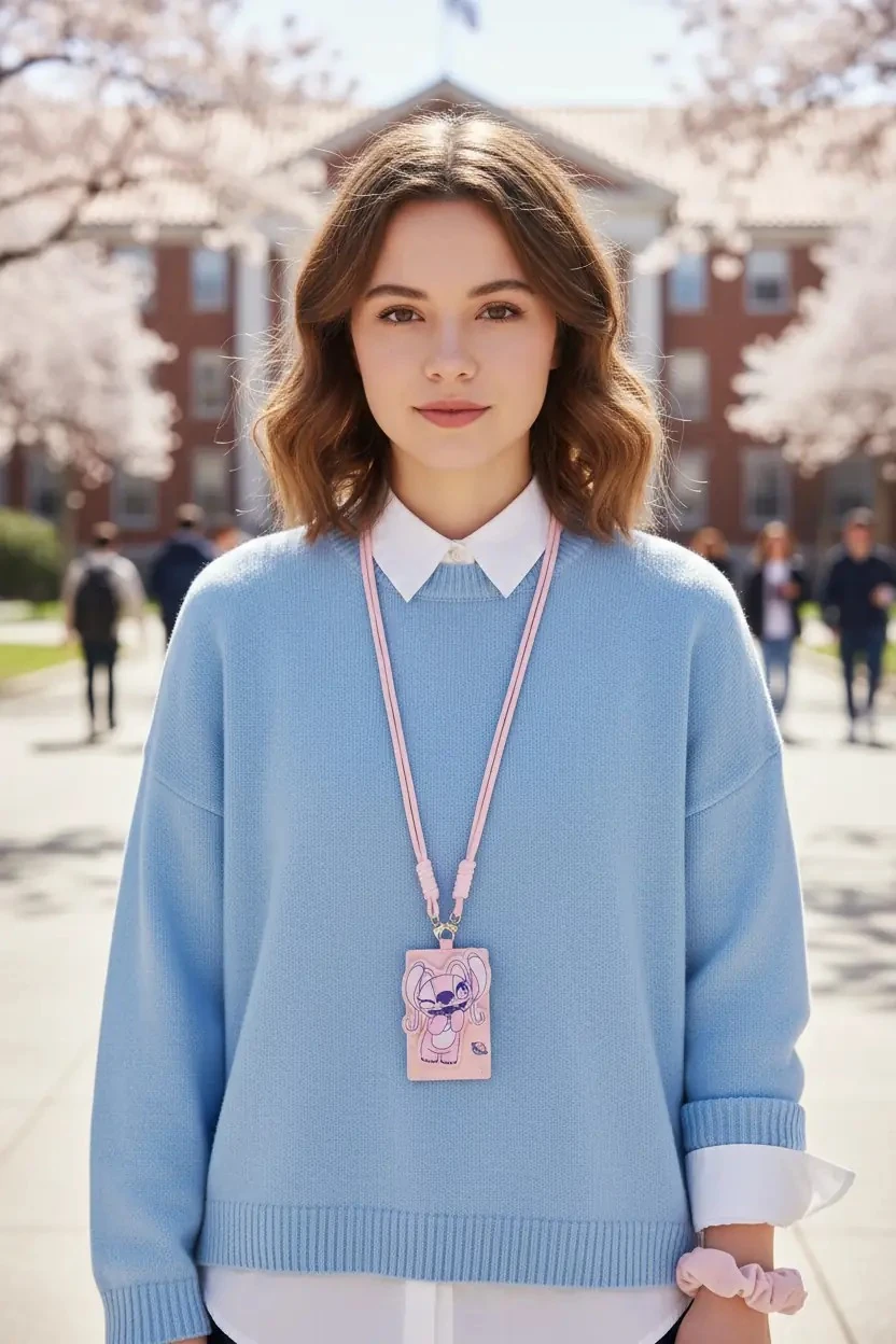 Disney Lilo&Stitch Lisanslı Kart Tutuculu Anahtarlık (Angel)