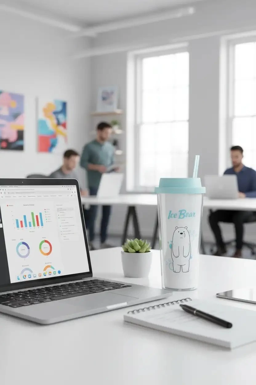 We Bare Bears Lisanslı Kutup Ayısı Pipetli Şişe 550Ml