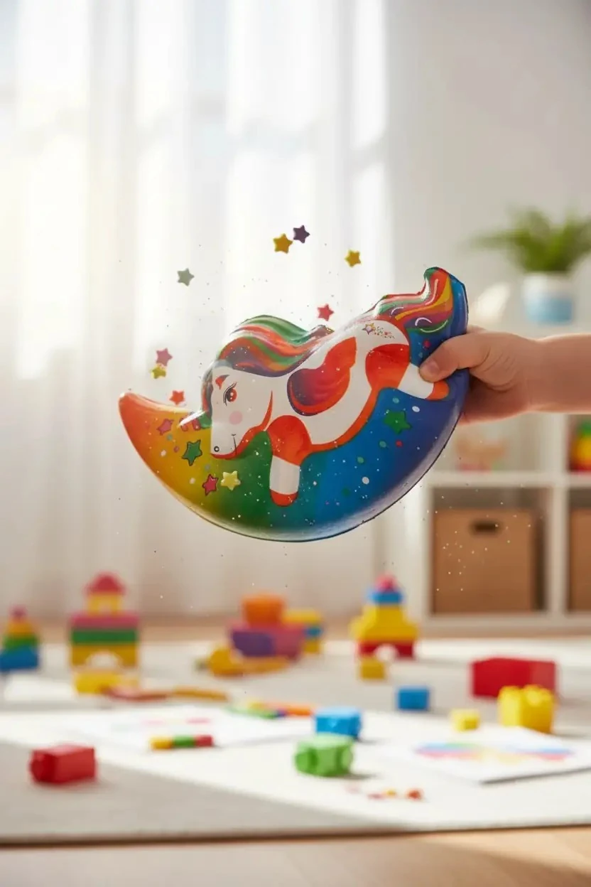 Tusi Squishy Unicorn Köpük Oyuncak 7 Cm – Renkli Stress Topu