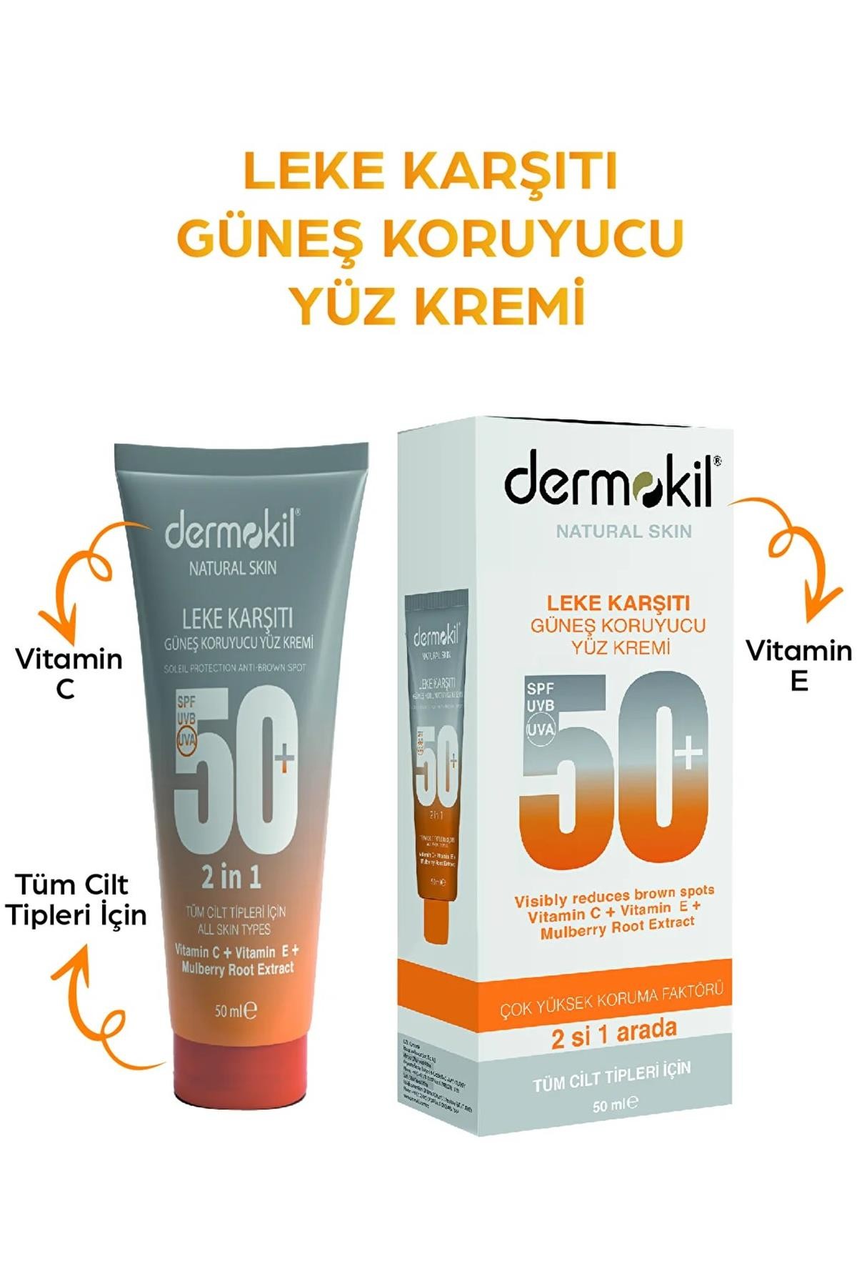 Dermokil Leke Karşıtı Güneş Kremi 50 Spf 50 Ml