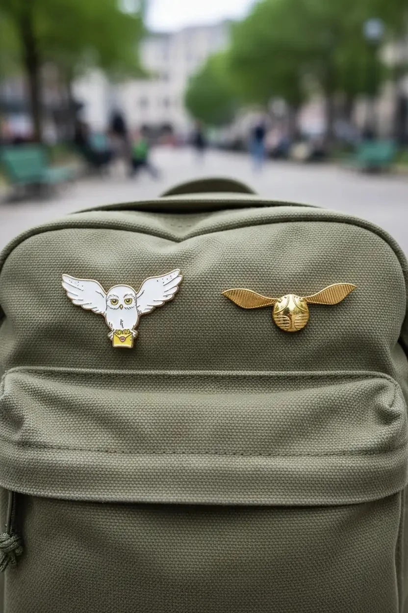 Harry Potter Lisanslı Hedwig & Golden Snitch Rozet