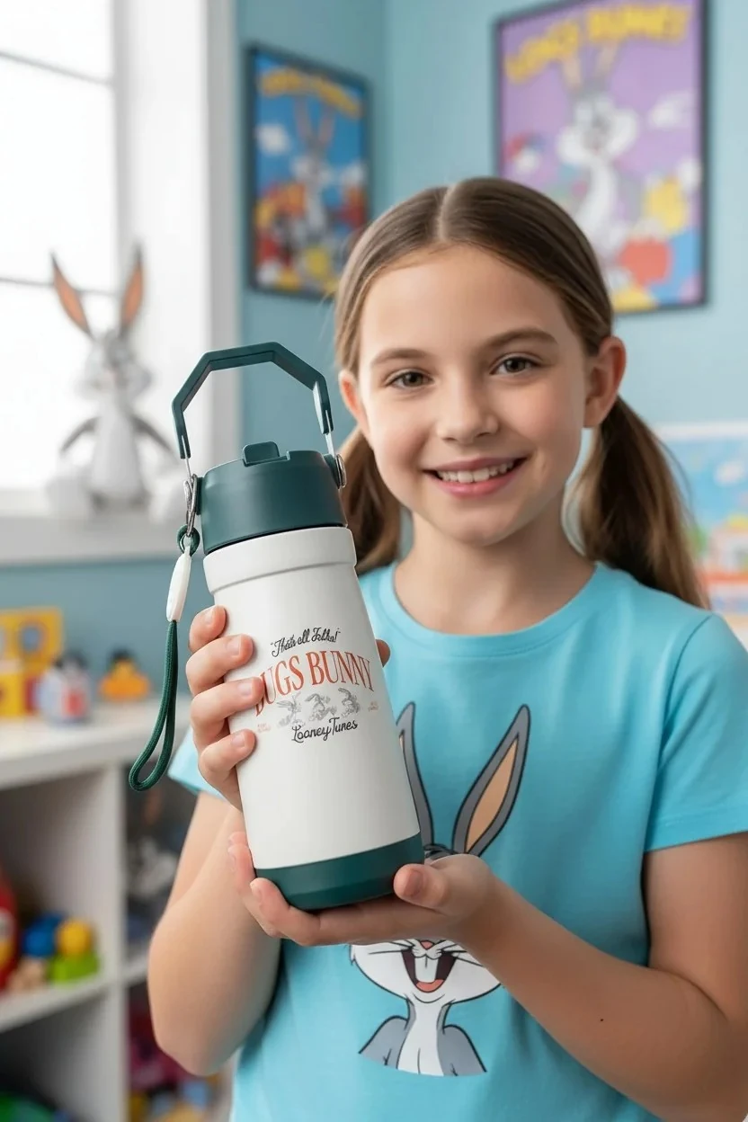 Bugs Bunny Lisanslı Retro Serisi Tutacaklı Termos 550 ml