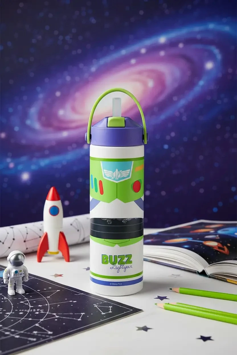 Disney Pixar Buzz Lightyear Koleksiyonu Pipetli Çift Cidarlı Şişe