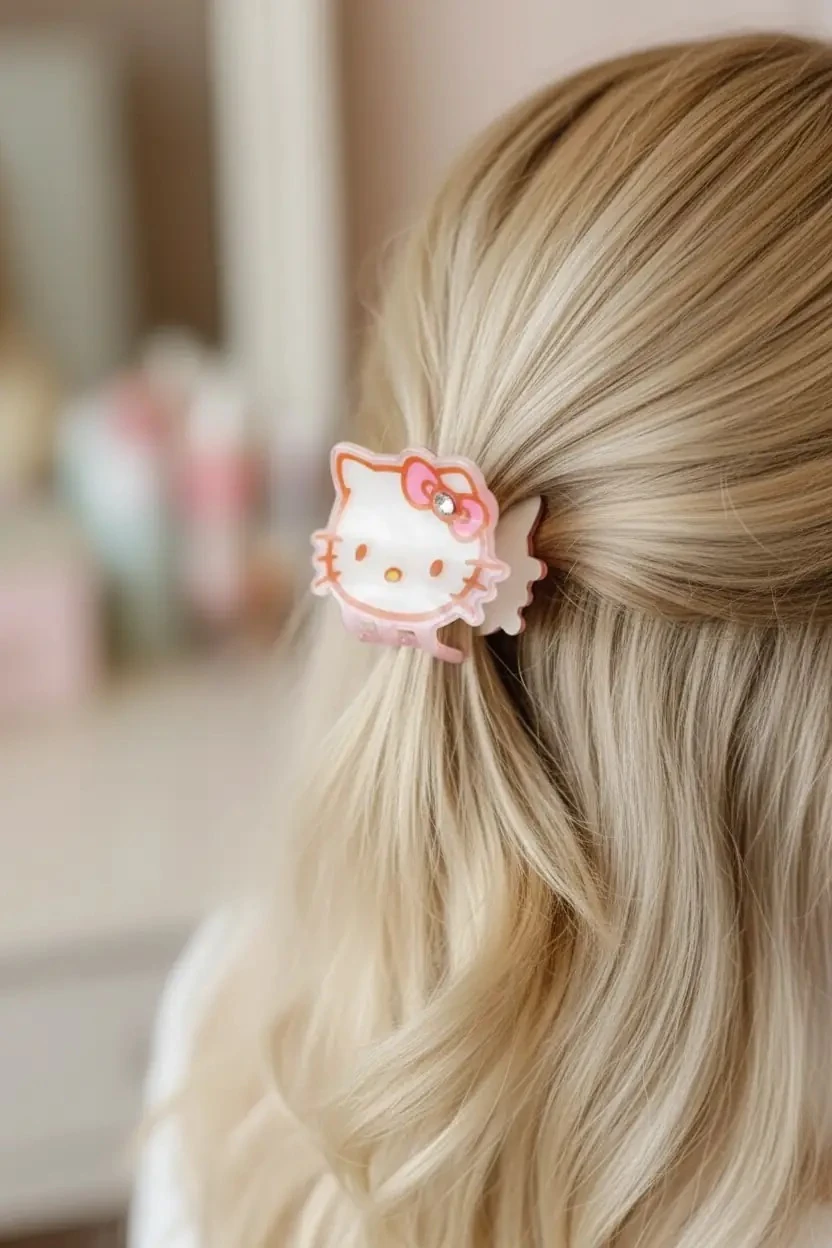 Sanrio Lisanslı Hello Kitty Mini Saç Mandalları Şık Ve Pratik Toka Seti