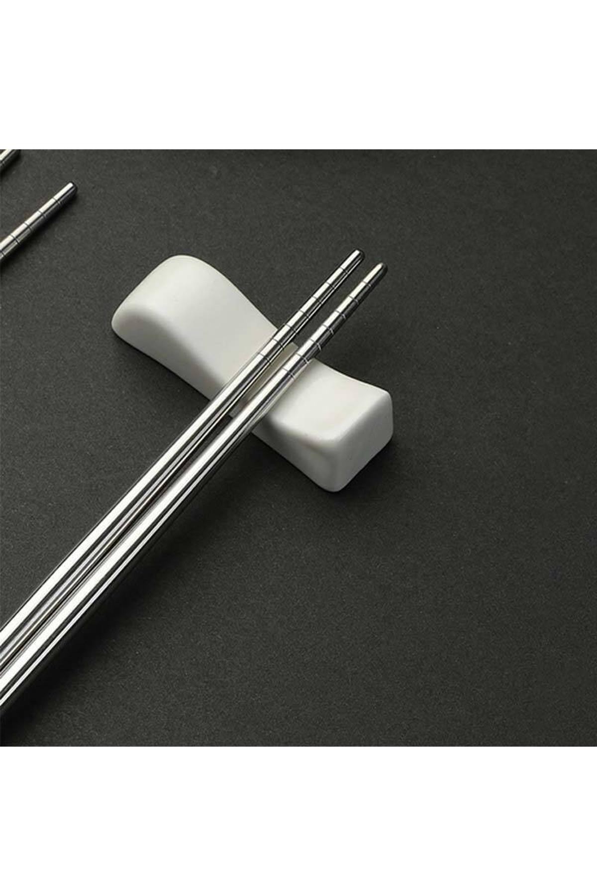 Paslanmaz Çelik Chopstick 3 Çift 23 Cm