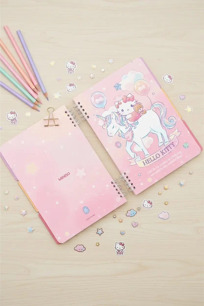 Sanrio Lisanslı Hello Kitty B5 Telli Defter 36 Yaprak 18 CM