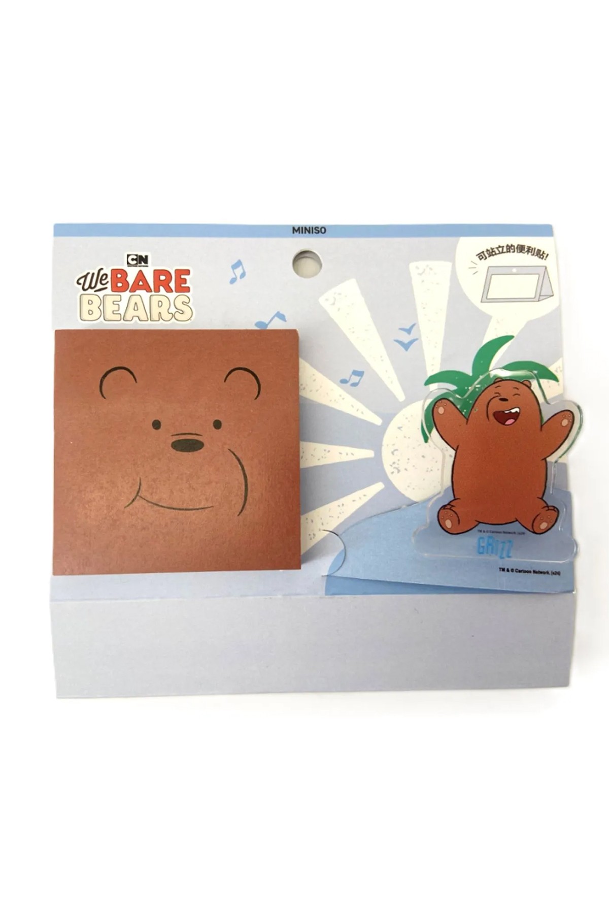 We Bare Bears Lisanslı Klipsli Not Kağıdı Set (80 Yaprak) - Bozayı