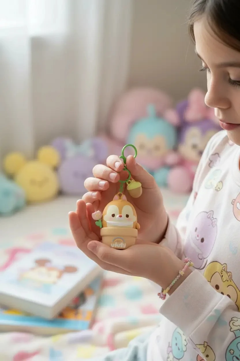 Disney Ufufy Lisanslı  Led Işıklı Anahtarlık  - Chip