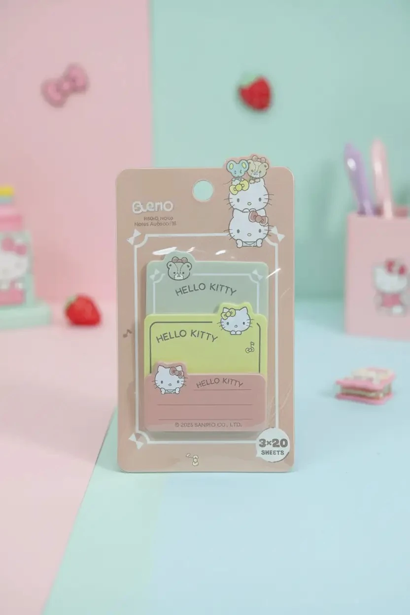 Sanrio Lisanslı Hello Kitty Sert Kapak Not Kağıdı Seti – 60 Yaprak