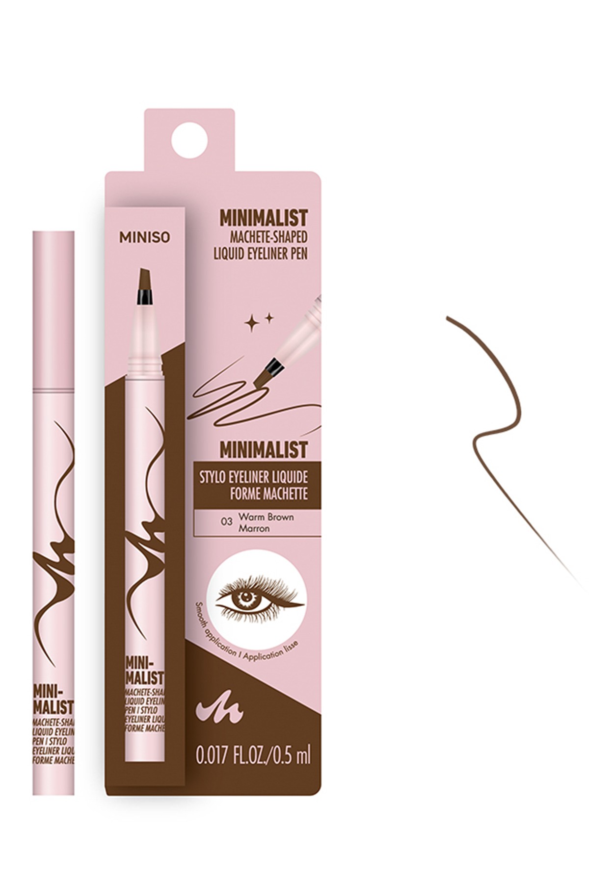 Minimalist Serisi Kesik Uçlu Eyeliner (03 Kızıl Kahve)