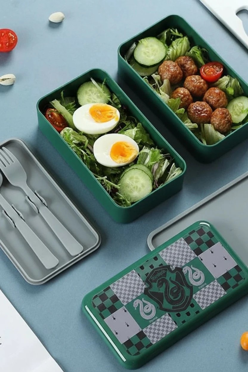 Harry Potter Lisanslı Slytherin Çift Katlı Yemek Kabı (1000ml)