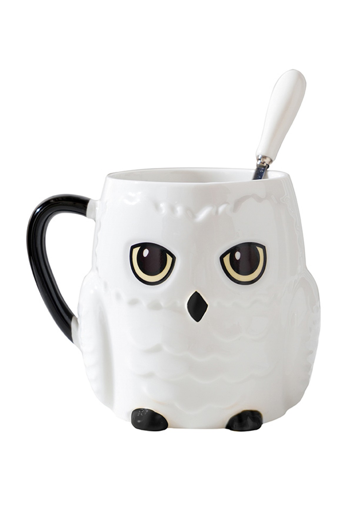 Harry Potter Lisanslı Kaşıklı Seramik Kupa (800ml) - Hedwig