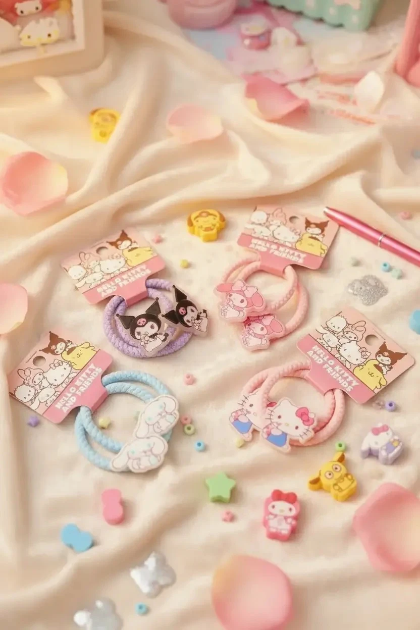 Sanrio Lisanslı Hello Kitty ve Arkadaşları Serisi Saç Lastiği