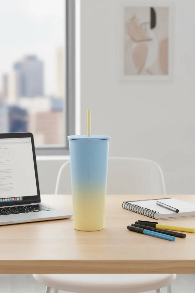 Gradyan Serisi Pipetli Çelik Suluk Termos (800ml)