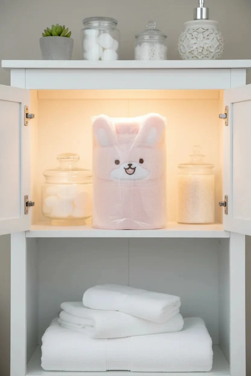 Sevimli Hayvanlar Serisi Emici Saç Havlusu (Tavşan)