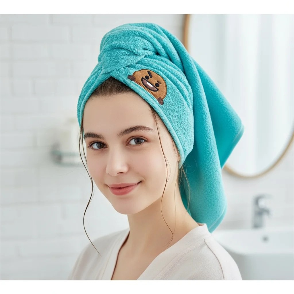 BT21 Lisanslı Saç Kurutma Havlusu (SHOOKY)