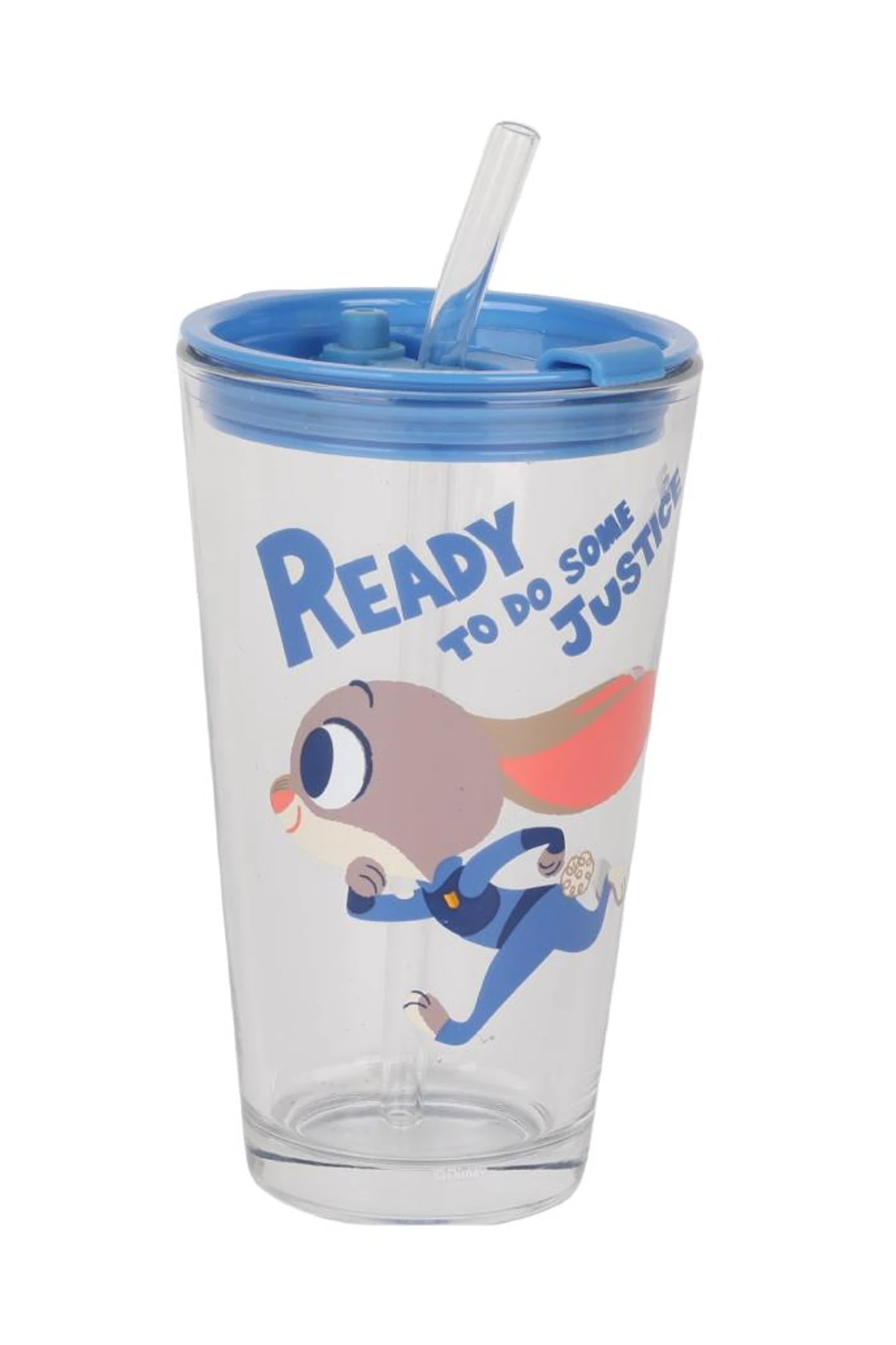 Disney Zootropolis Lisanslı Judy Pipetli Cam Bardak – Cam Kupa 430 mL
