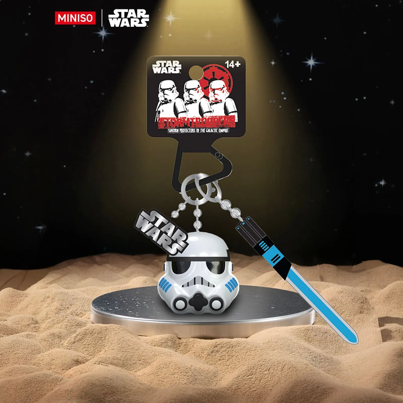 Star Wars Lisanslı LED Işıklı Anahtarlık (Beyaz)