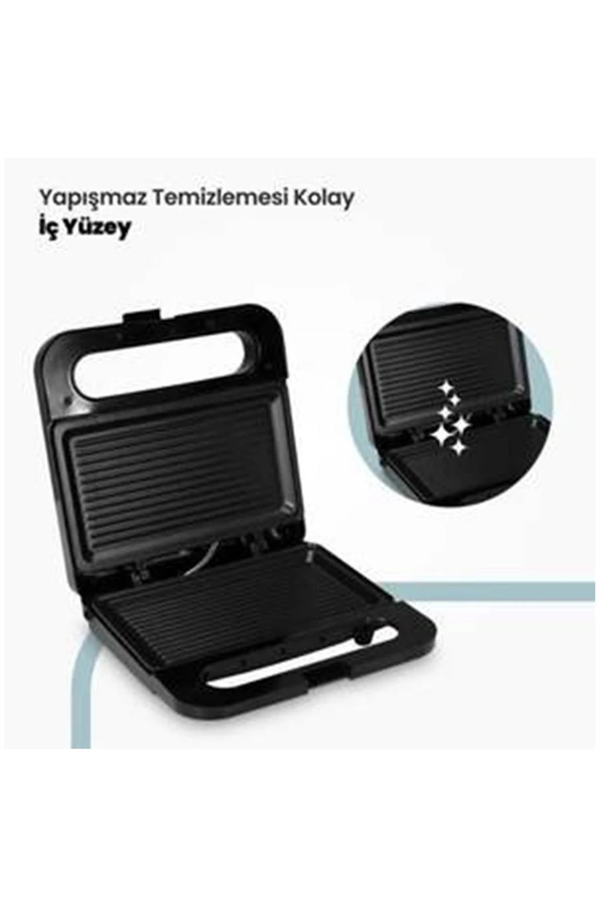 Goldmaster 750W Isınmaya Dayanıklı Tost Ve Izgara Makinesi Mini