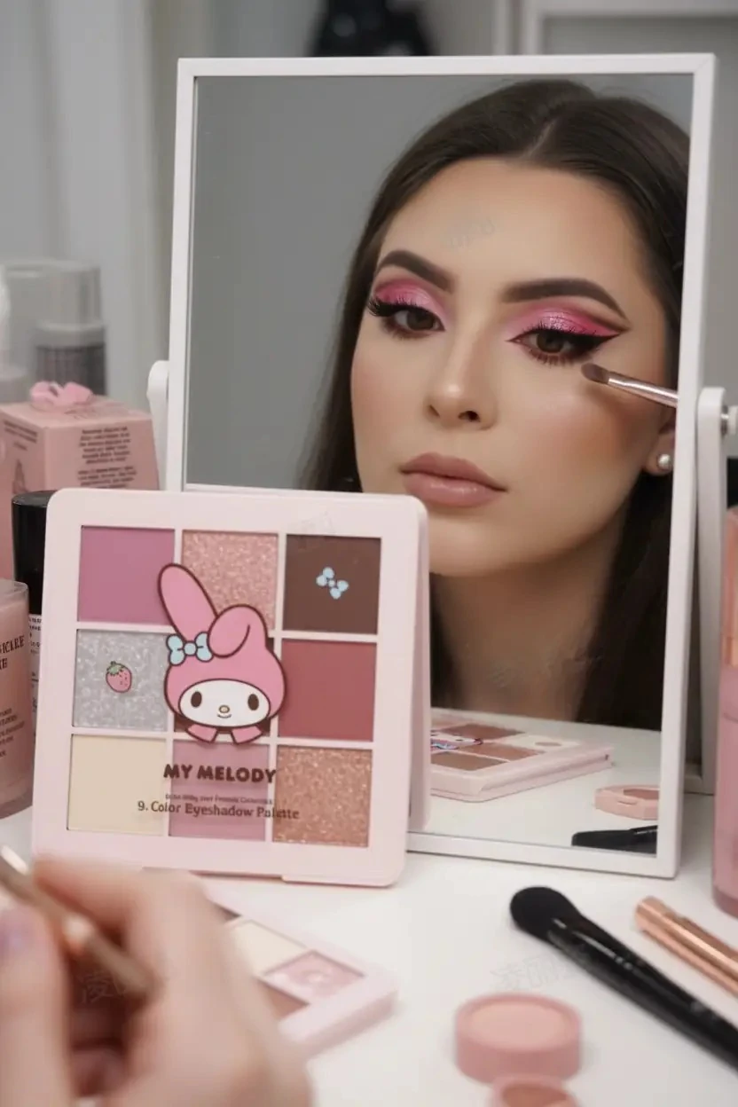 My Melody Lisanslı 9 Renkli Far Paleti ( 01 Pembe Tonları)