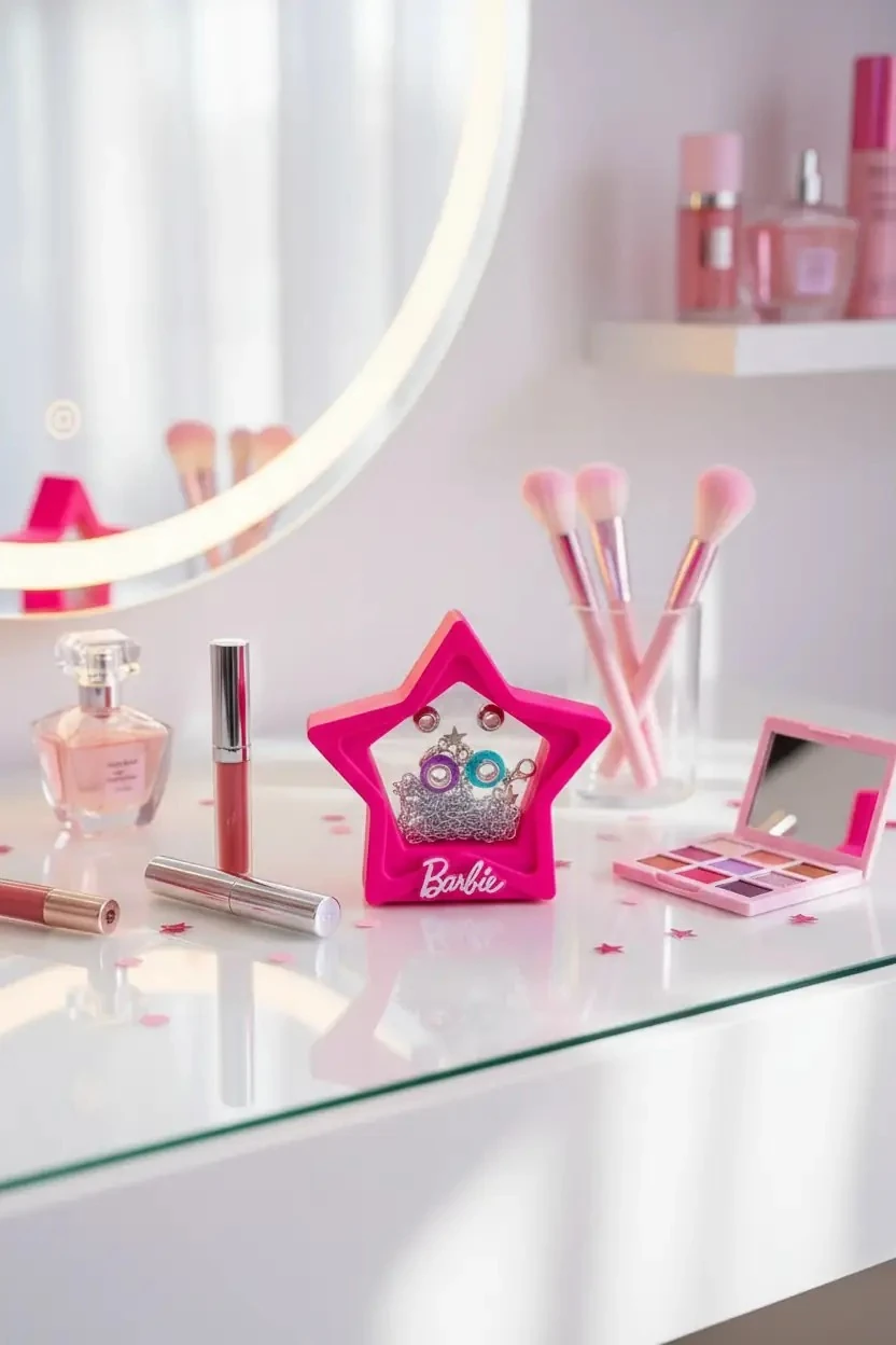 Barbie Lisanslı Kendin Yap Takı Tasarım Kolye Seti ABS ve Çinko Alaşım