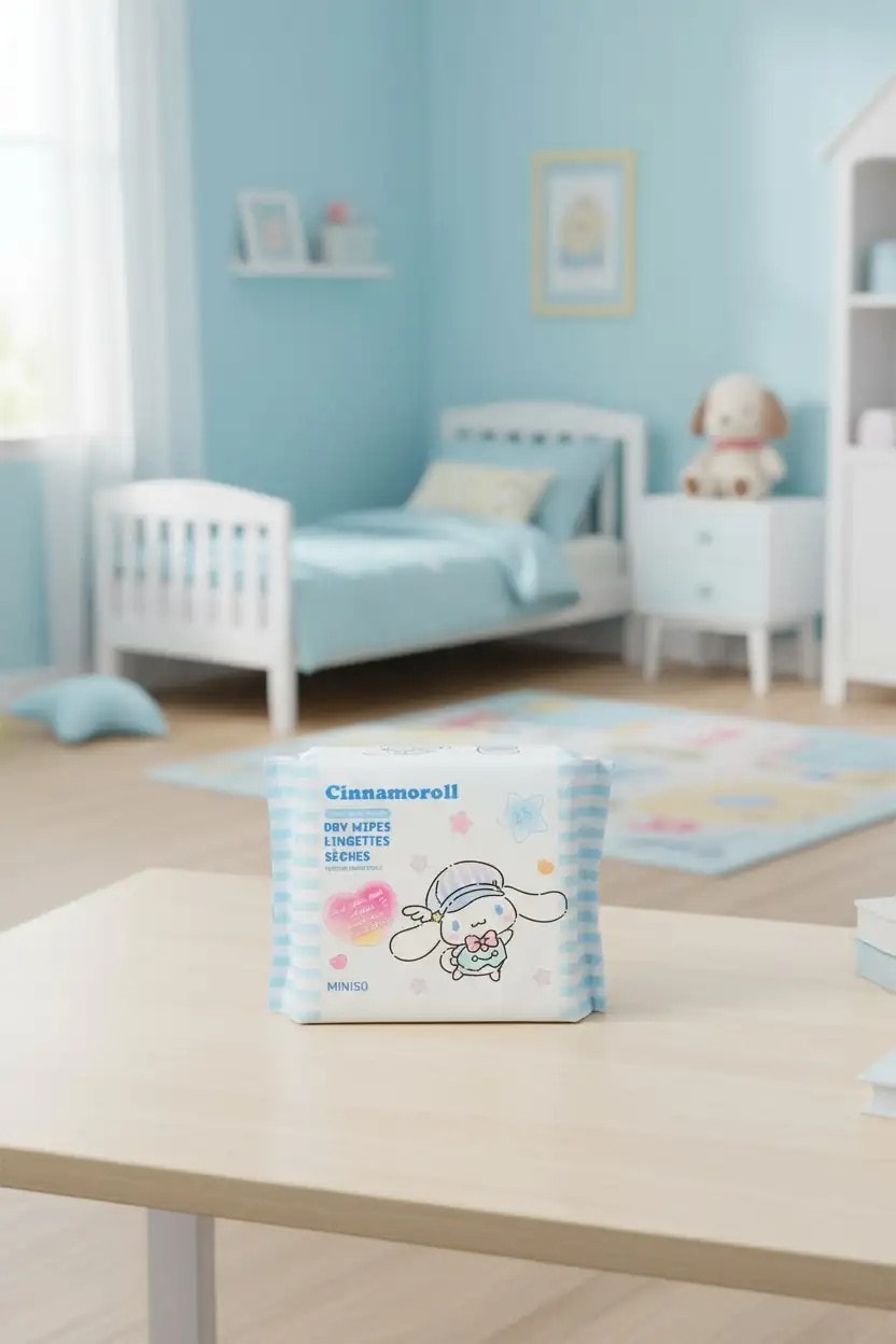 Sanrio Lisanslı Cinnamoroll İnci Dokulu Kuru Mendil (25 Mendil)