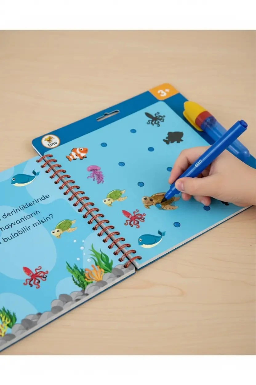 Luna Aqua Magic Book Oyunlar – Sihirli Ve Tekrar Kullanılabilir Boyama Kitabı