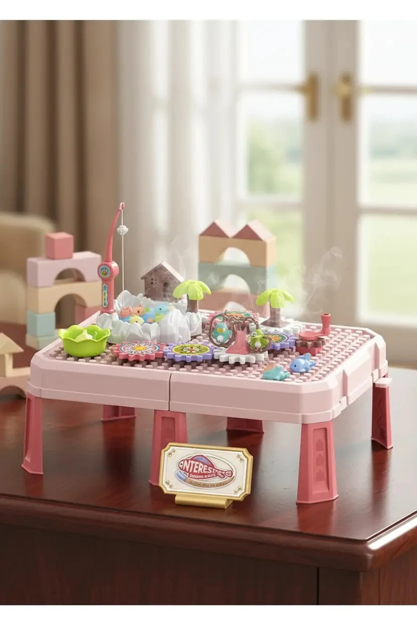 Miniso Lisanslı Büyük Oyun Bloğu Serisi Balık Havuzu Oyun Masası – 50 Parça