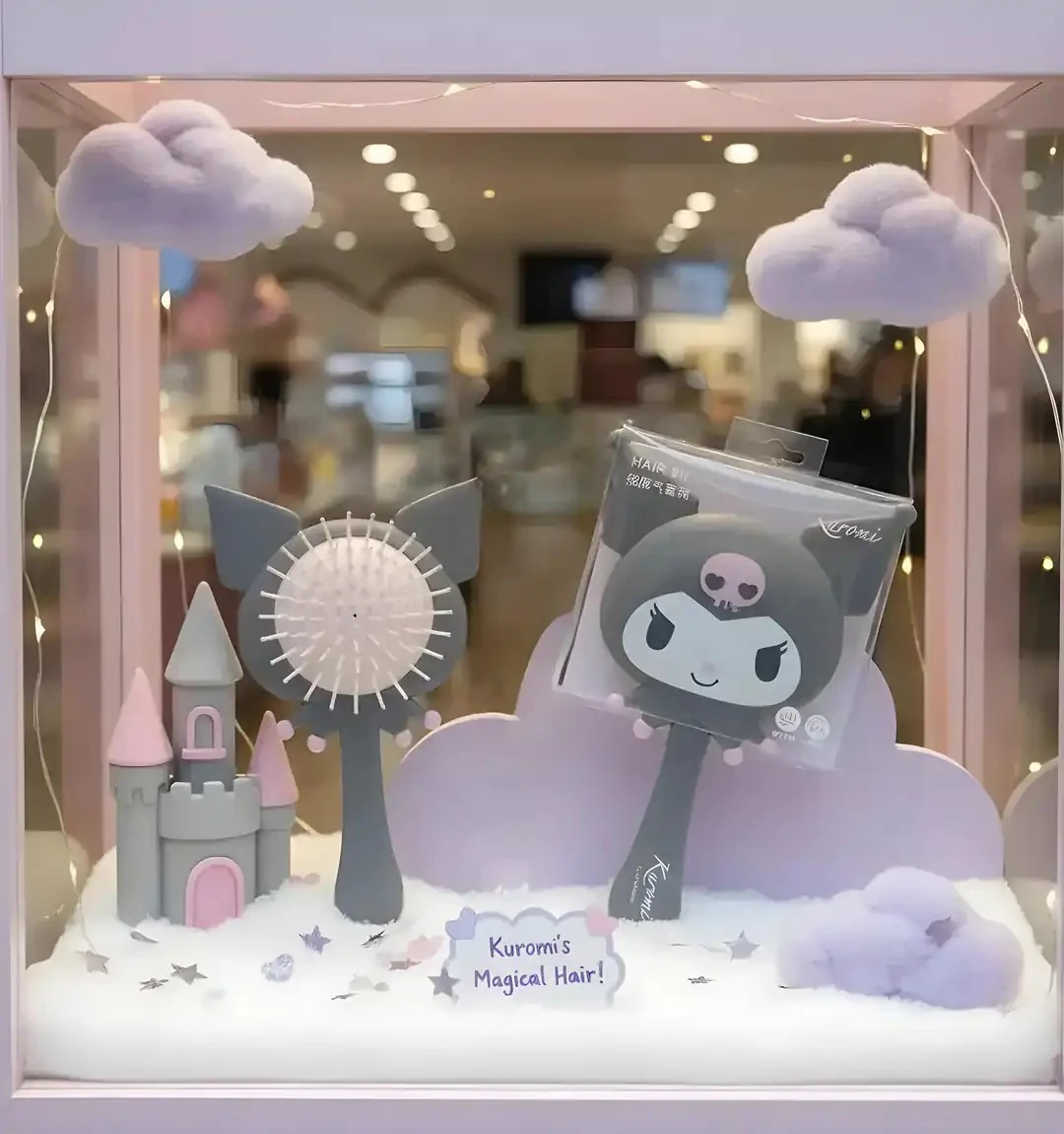 Sanrio Lisanslı Kuromi Masaj Etkili Saç Fırçası